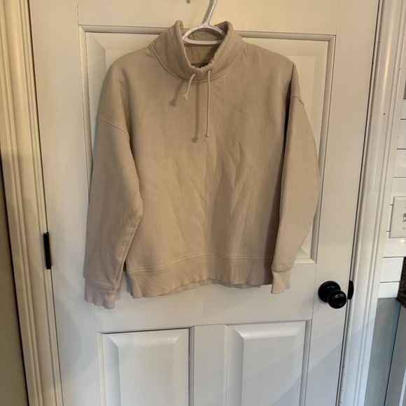 Vince mock neck pullover Sweatshirt Tan 45126 - Picture 2 of 9